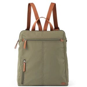 The Sak womens Esperato Recycled Nylon Backpack, Olive Ii, One Size US NWT